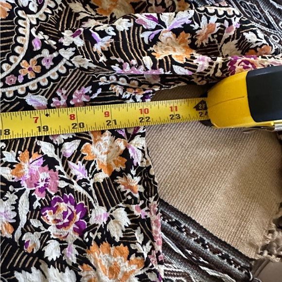 Jane & Delancey Floral Womans Blouse Tunic Long Sleeve Paisley Pleaded front - Picture 12 of 13